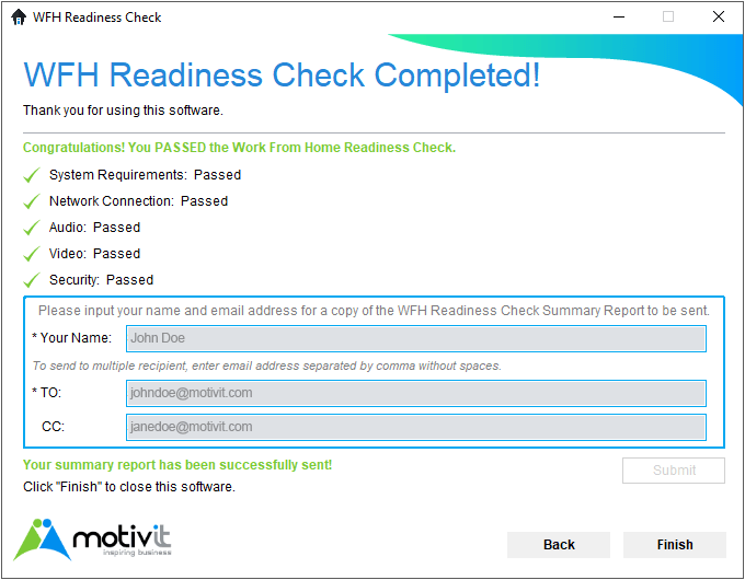 MotivIT WFH Readiness Check_Summary