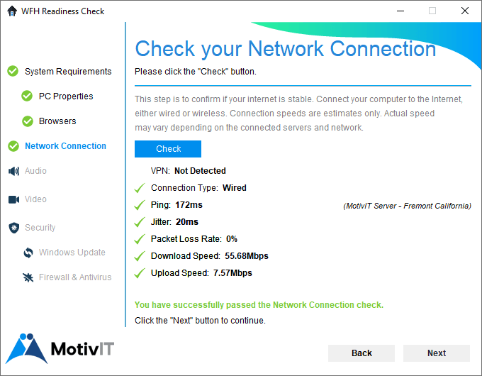 MotivIT WFH Readiness Check_Network Connection 1.3.3