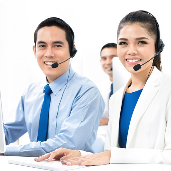 Three Smiling Customer Service Representative