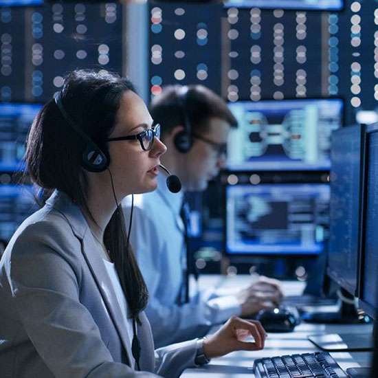 Woman Talking To The Customer Via Remote Session